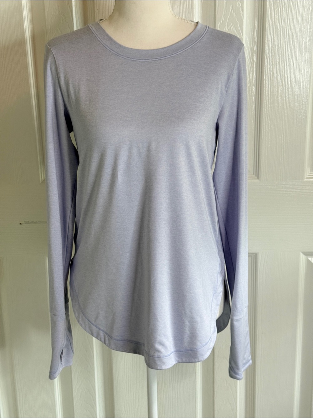 Athleta Uptempo Long Sleeve Top Crewneck Lilac EUC XS
